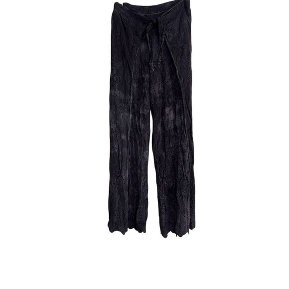 Young Fabulous & Broke Tie Dye Eyelet Tie Front Harem Pants Gray Size Small - Picture 1 of 8